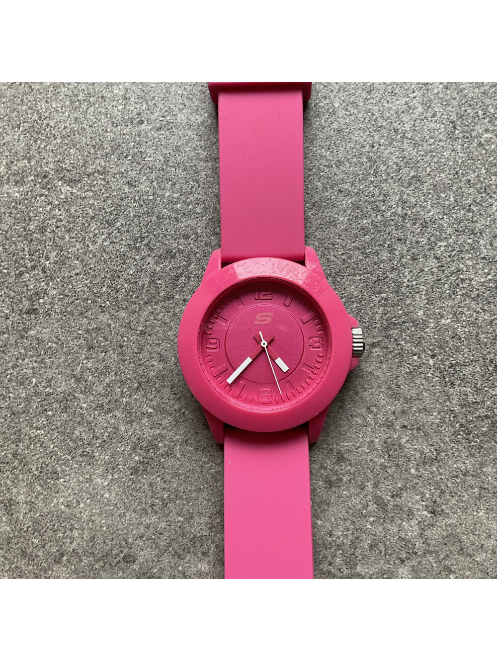 SKECHERS Womens Watch Pink Case And Silicone Band Quartz Analog Bin O